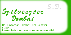 szilveszter dombai business card